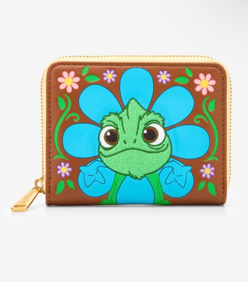 Loungefly Disney Tangled Pascal Flower Zip Wallet Exclusive NWT